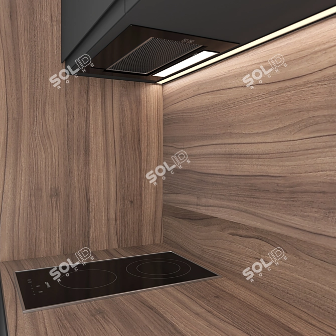 Modern Kitchen | Compact and Editable Design 3D model image 2