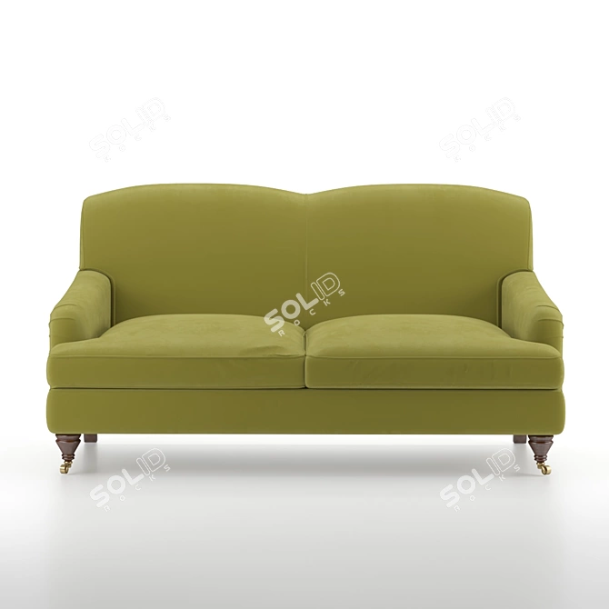 Classic Soft Curved Back Sofa 3D model image 5