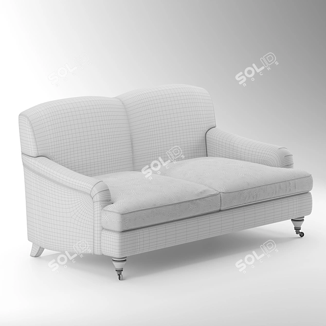 Classic Soft Curved Back Sofa 3D model image 7