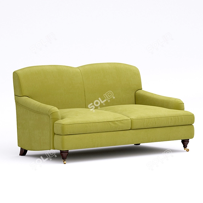 Classic Soft Curved Back Sofa 3D model image 8