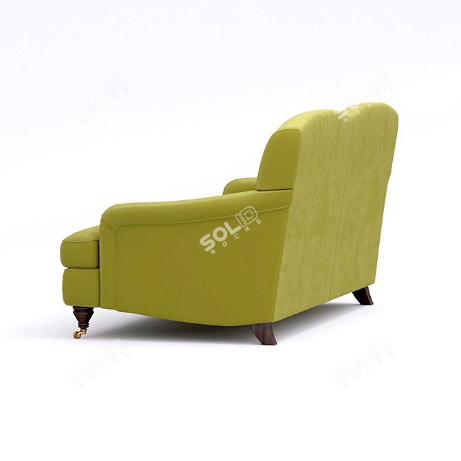 Classic Soft Curved Back Sofa 3D model image 10