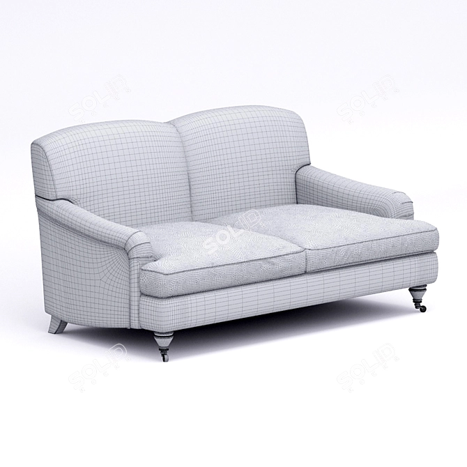 Classic Soft Curved Back Sofa 3D model image 11