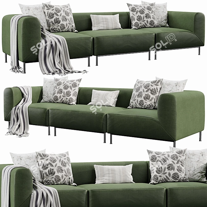 Modern Molteni & C Reversi 14 Sofa 3D model image 2