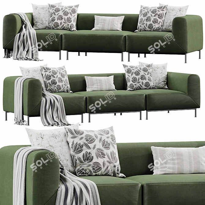 Modern Molteni & C Reversi 14 Sofa 3D model image 3