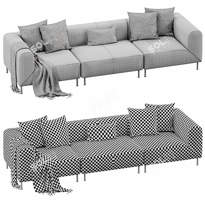 Modern Molteni & C Reversi 14 Sofa 3D model image 4