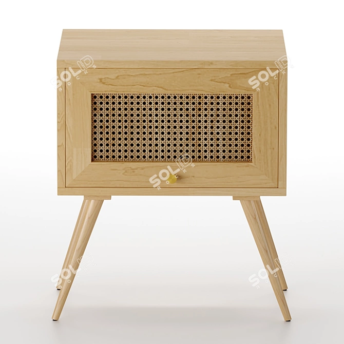 Multi-functional Wood Side Table 3D model image 6