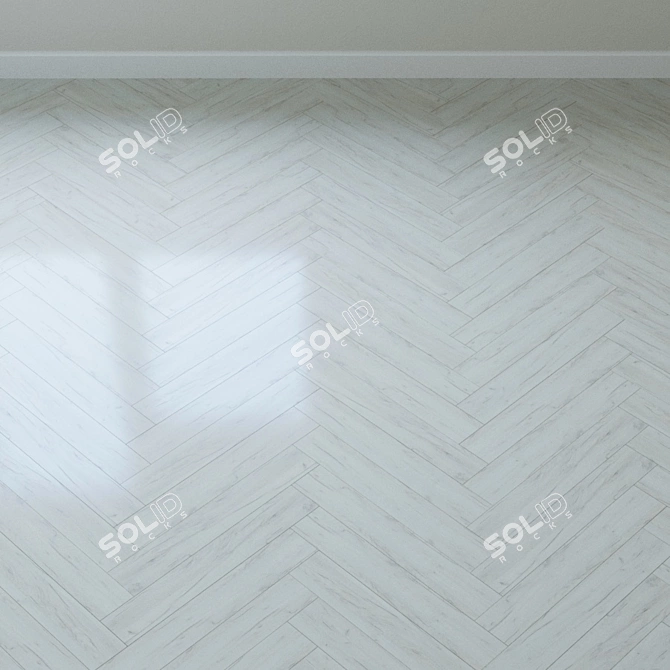 Whitewashed Oak Parquet 3D model image 2