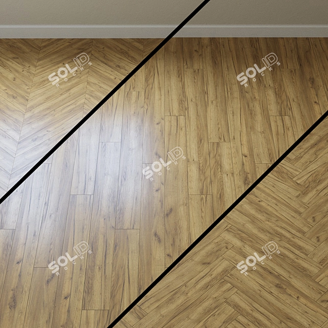 Golden Craft Oak Parquet 3D model image 1