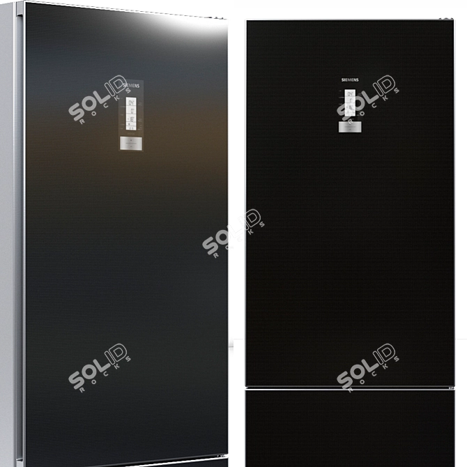 Siemens 2-Piece Refrigerator Set - Choose Your Perfect Size 3D model image 4