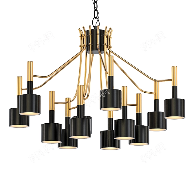 Elegant Ella Suspension Light 3D model image 1