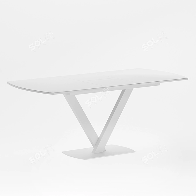 Bruno 140 White: Versatile Folding Table 3D model image 1