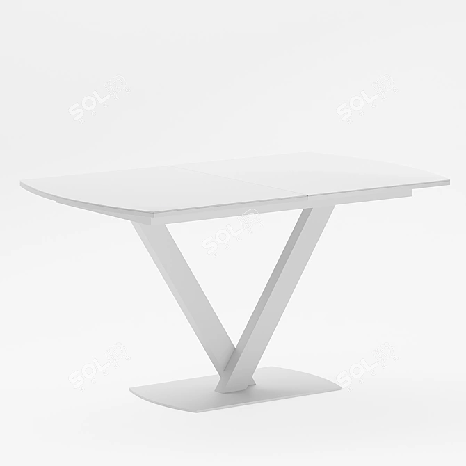 Bruno 140 White: Versatile Folding Table 3D model image 2