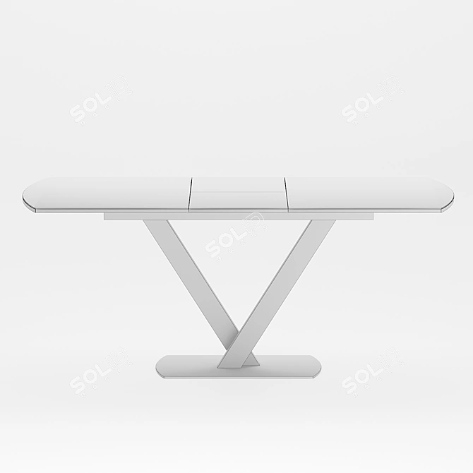 Bruno 140 White: Versatile Folding Table 3D model image 3