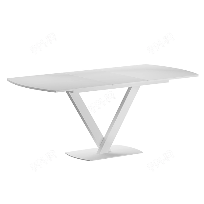 Bruno 140 White: Versatile Folding Table 3D model image 4