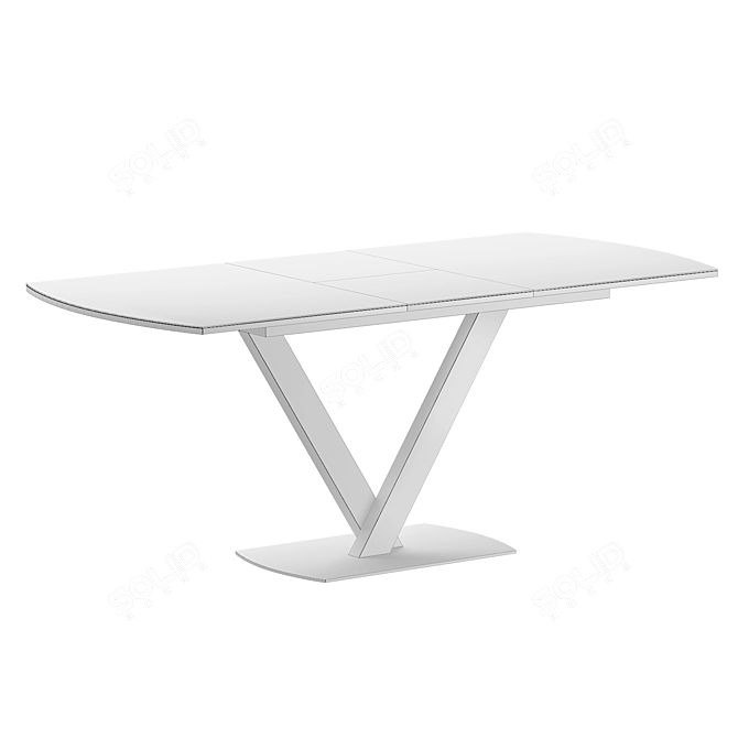 Bruno 140 White: Versatile Folding Table 3D model image 6