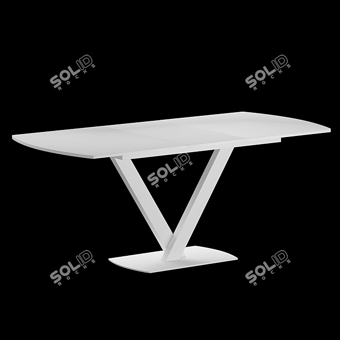 Bruno 140 White: Versatile Folding Table 3D model image 7