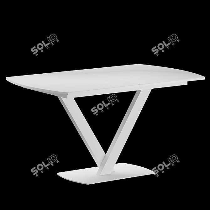 Bruno 140 White: Versatile Folding Table 3D model image 8