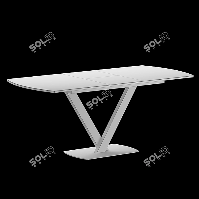 Bruno 140 White: Versatile Folding Table 3D model image 9