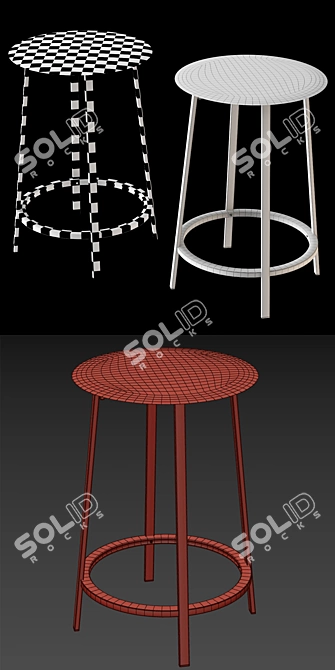 Title: Revolver Table by HAY 3D model image 1