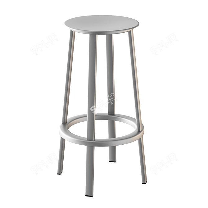 HAY Revolver Bar Stool: Stylish and Compact 3D model image 6