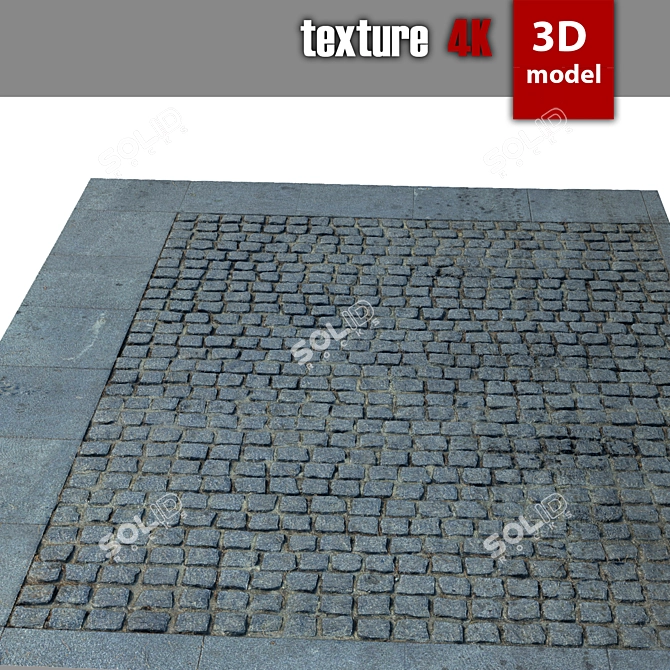 High-Quality 4K Paving Stones 3D model image 2