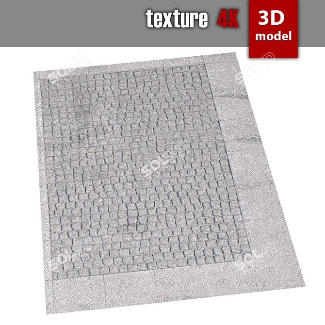 High-Quality 4K Paving Stones 3D model image 4