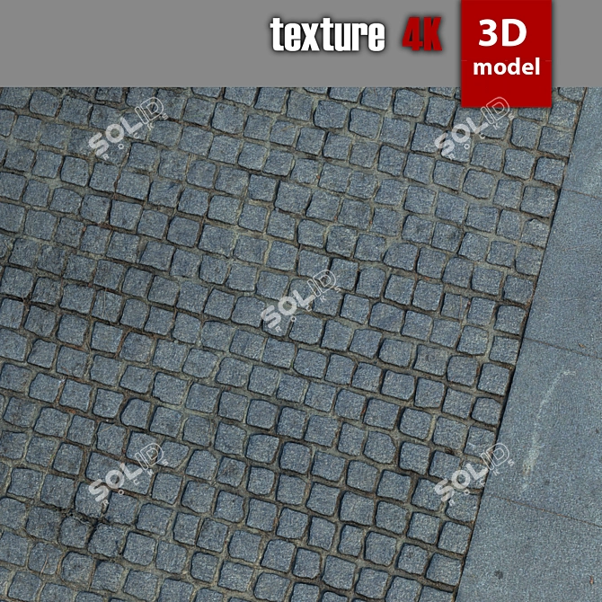 High-Quality 4K Paving Stones 3D model image 5