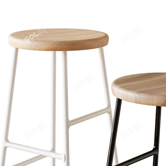 Title: HAY Cornet Bar Stool: Sleek & Stylish 3D model image 2