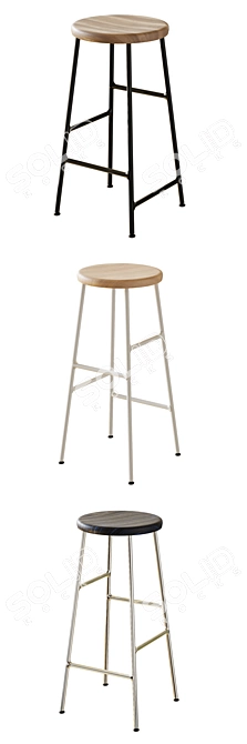 Title: HAY Cornet Bar Stool: Sleek & Stylish 3D model image 4