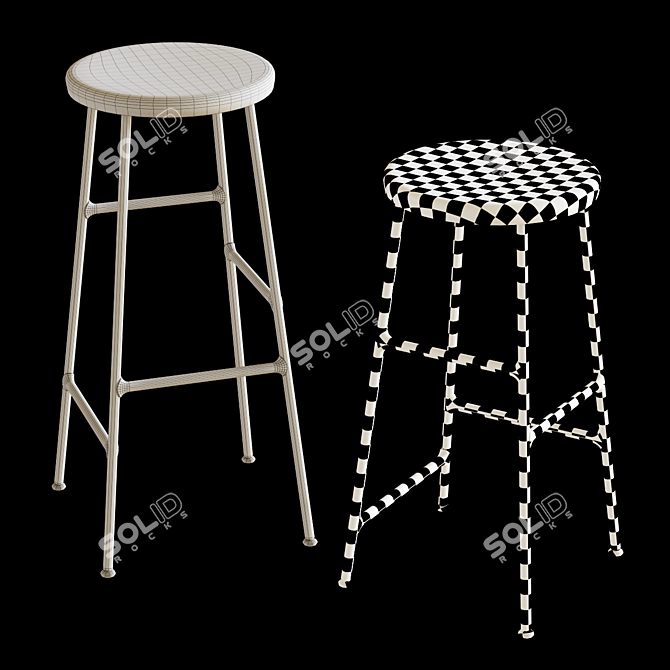 Title: HAY Cornet Bar Stool: Sleek & Stylish 3D model image 5