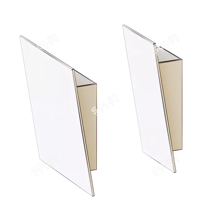 Modern Angled Wall Sconce 3D model image 4