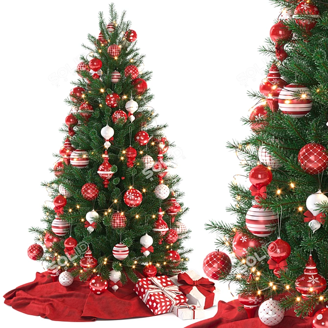  Festive Christmas Tree Decoration 3D model image 2