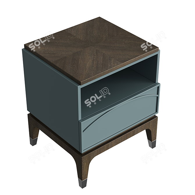 Majorelle 2-Drawer Bedside Table 3D model image 3