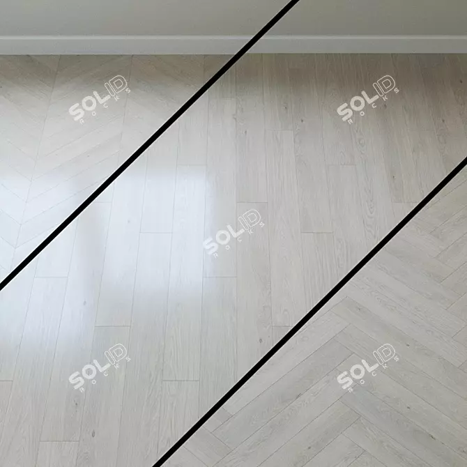 Timeless Elegance Oak Parquet 3D model image 1