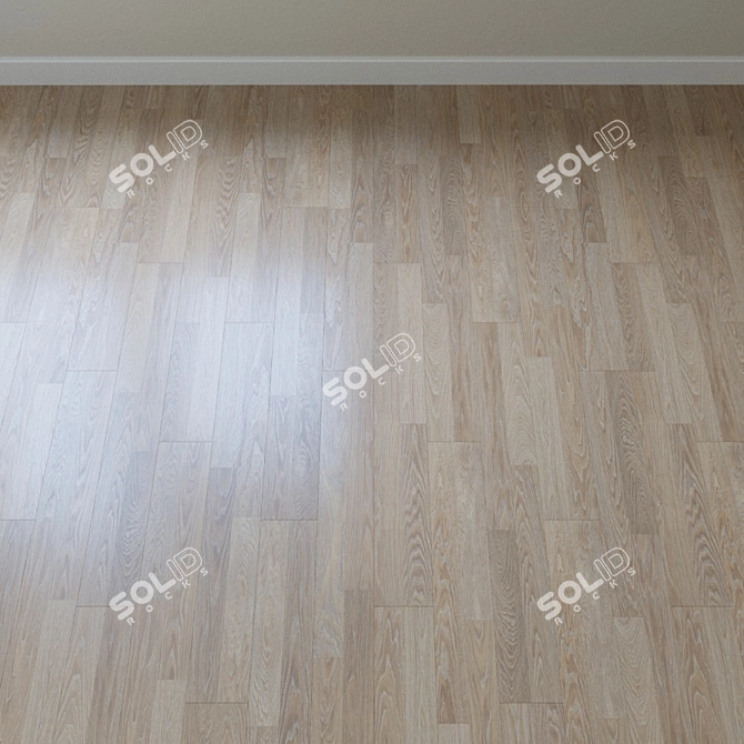 Elegant Linen Oak Parquet 3D model image 2