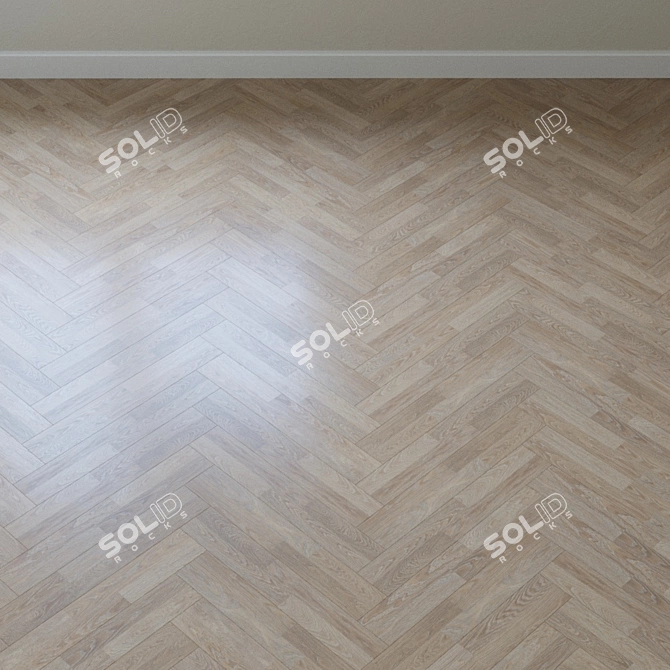 Elegant Linen Oak Parquet 3D model image 4