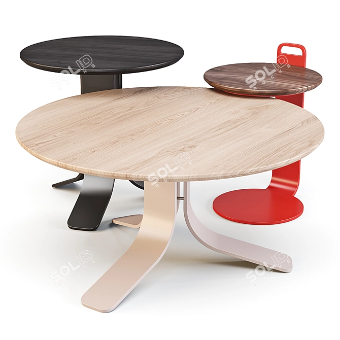 Isla Coffee & Side Tables by Gan Rugs 3D model image 3
