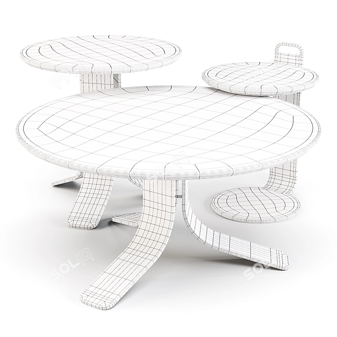 Isla Coffee & Side Tables by Gan Rugs 3D model image 4