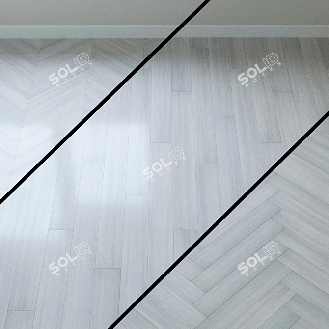 Whitewashed Pine Parquet: Krono Forte Classic 3D model image 1