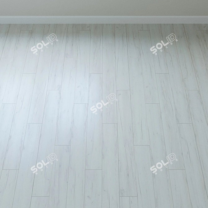 White Kraft Oak Parquet Flooring 3D model image 2