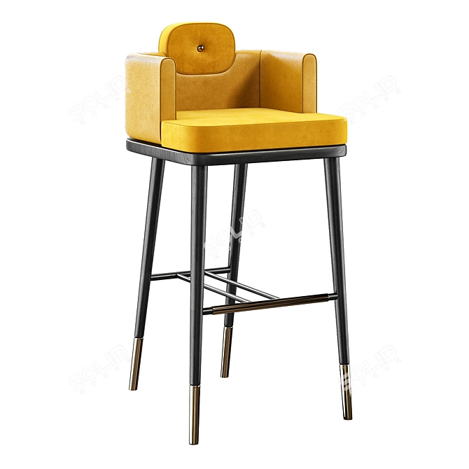 Elegant Ashby Bar Chair 3D model image 1