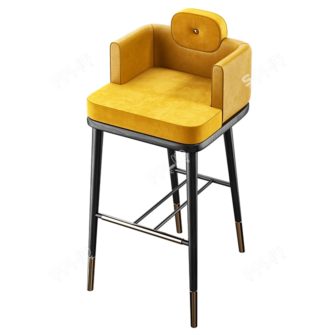 Elegant Ashby Bar Chair 3D model image 3