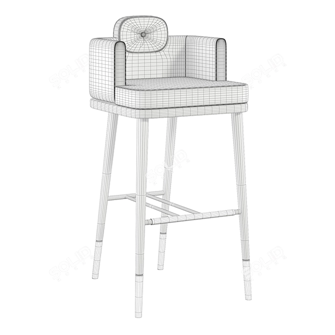 Elegant Ashby Bar Chair 3D model image 5