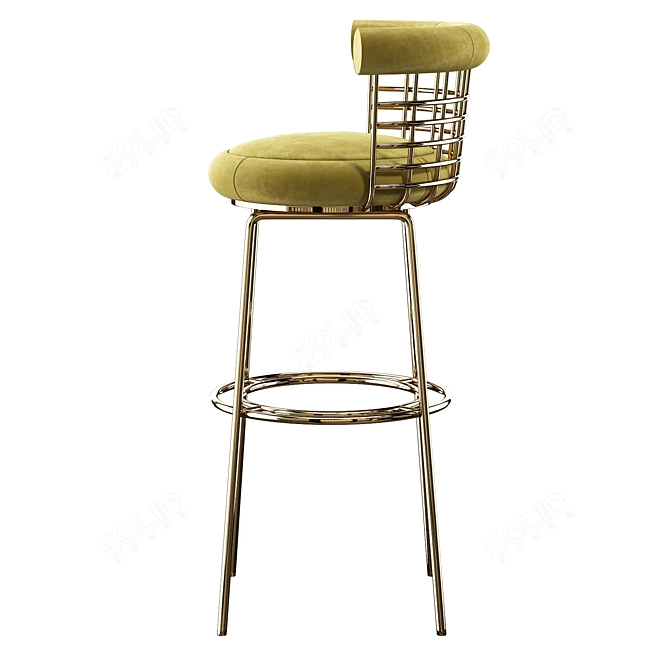 Sleek Berry Bar Chair 3D model image 2