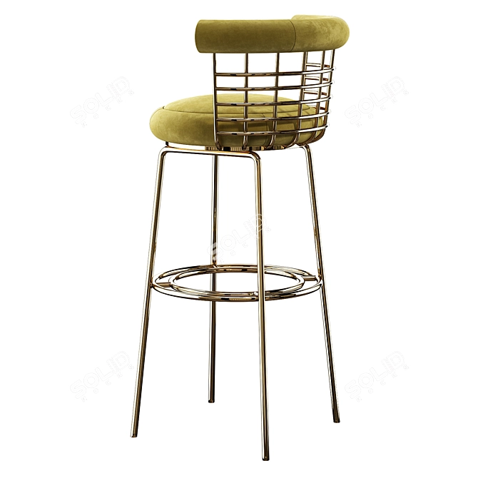 Sleek Berry Bar Chair 3D model image 3
