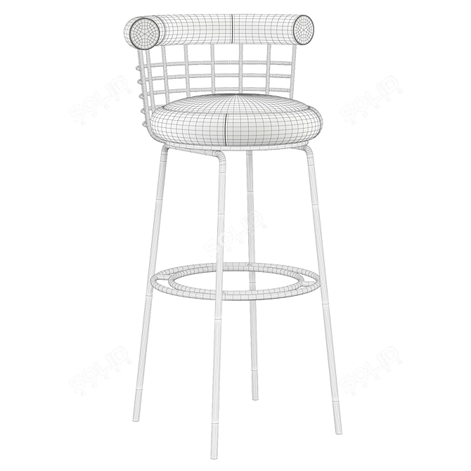 Sleek Berry Bar Chair 3D model image 5