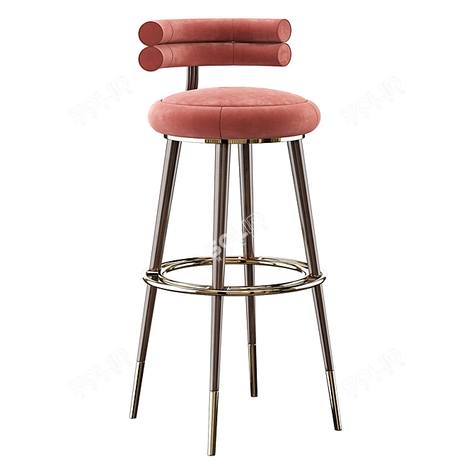 Elegant Betsy Bar Chair 3D model image 1