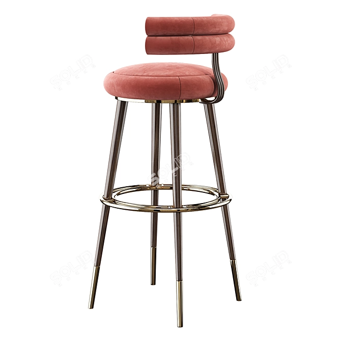 Elegant Betsy Bar Chair 3D model image 3