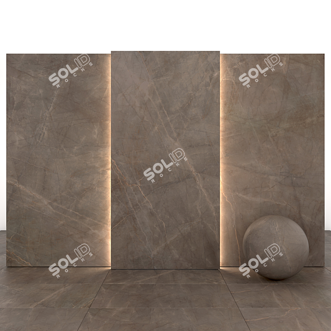 Luxury Velvet Marble Slabs 3D model image 1