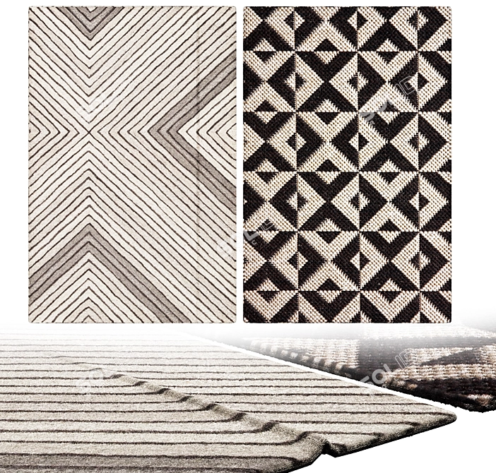 Stylish Interior Carpets 3D model image 2